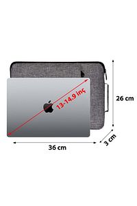 Gri Unisex 13-14-15.6 Inç Uyumlu Macbook Kılıf Notebook Laptop Çantası ürün fotoğrafı
