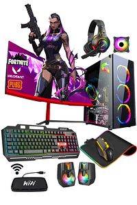 Rx90 Pro i5-3470 16GB 256GB SSD+1TB HDD Gtx1650 23.8" 165Hz Curved Oyuncu Masaüstü Bilgisayarı ürün fotoğrafı