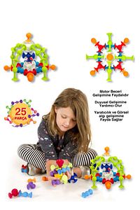 Vakum Molekül 25 Parça Yapı Taşları Fidget Duyusal Eğitici Oyuncak Squigz Lego ürün fotoğrafı