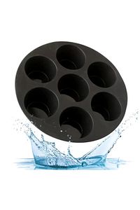 Arispa Airfryer Silikon Muffin Kek Kalıbı 7 Gözlü Hava Fritözü Kek Ve Çörek Pişirme Kalıbı Siyah ürün fotoğrafı