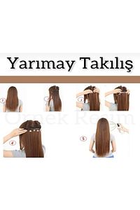 Yarımay+2 Yan Kumral Renk Düz Çıt Çıt - 75 Cm ürün fotoğrafı