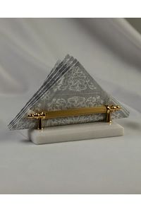 Peçetelik Gold Gerçek Mermer , Metal Profil Kulp ürün fotoğrafı