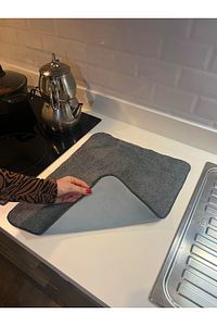Mikrofiber Bulaşık Kurulama Matı 36*45 Cm Kurutma Örtüsü Tezgah Üstü Süper Emici ürün fotoğrafı