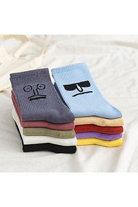 Unisex Renkli Yüz Desenli Tenis Çorap 10'lu Zr-8741954-çok Renkli Klasik ürün fotoğrafı