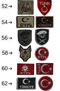 Cırtlı Askeri Patch/peç (yama) - Arma Modelleri - 2 Tane ürün fotoğrafı