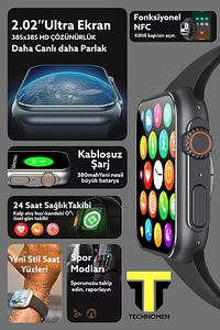 Dt 8 Ultra Plus 2.02 Inç Akıllı Saat Premium 2023 Son Sürüm Smart Watch 49 Mm Watchultra ürün fotoğrafı
