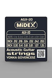Agx-20 Akustik Gitar Teli Takımı Ve Pena Seti ürün fotoğrafı