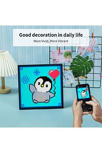 Pixoo-64 App Kontrollü Wifi Animasyonlu 64x64 Piksel LED Ekran Resim Çerçevesi-Abone Sayacı ürün fotoğrafı