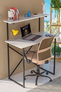 75 Cm Çalışma Masası Raf Kitaplık Çok Amaçlı Ofis Masa Beyaz 45 Cm Modern Beyaz Suntalam 90 Cm 75 X ürün fotoğrafı