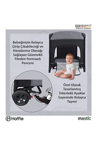 Mastic Anne Yanı Sallanır Cibinlikli Oyun Parkı Bebek Beşik 70x110 Cm ürün fotoğrafı