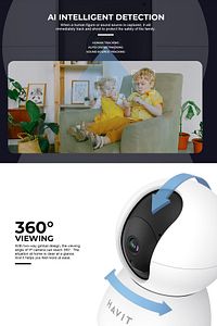 Ipc20 Smart 360° 1080p Gece Görüşlü Ip Kamera ( Türkiye Garantili) Kablosuz Wifi Ev Kamerası ürün fotoğrafı