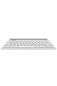 Kb-bt82 Beyaz Bluetooth Ultra Ince+şarjlı Mac/win/android/ıos Uyumlu Tablet Standlı Kablosuz Klavye ürün fotoğrafı