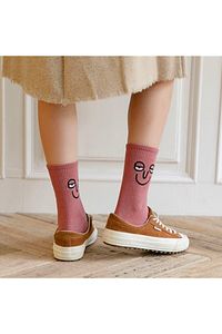 Unisex Renkli Yüz Desenli Tenis Çorap 10'lu Zr-8741954-çok Renkli Klasik ürün fotoğrafı