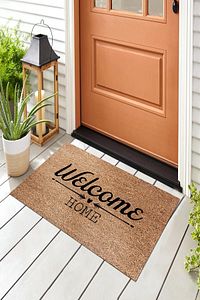 Pienso Home Welcome Home Bej Dekoratif Kapı Önü Paspası ürün fotoğrafı