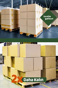 10 Adet 60x40x40 Çift Oluklu Taşıma Taşınma Karton Çeyiz Arşiv Kitap Boş Koli ürün fotoğrafı