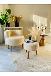 Çay Seti Tekli Koltuk Berjer Ve Puf Takımı (salon, Balkon, Ofis) 2 Li Takım ürün fotoğrafı