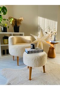 Çay Seti Tekli Koltuk Berjer Ve Puf Takımı (salon, Balkon, Ofis) 2 Li Takım ürün fotoğrafı