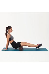 Siyah Tırtıksız Pilates Silindiri Yoga Egzersiz Masaj Rulosu 45 cm ürün fotoğrafı
