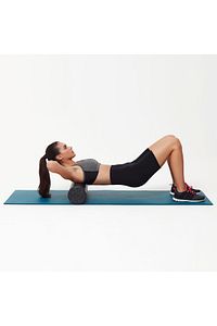 Foam Roller Tırtıksız Masaj Rulosu Pilates Silindiri Yoga Egzersiz Recovery 45 Cm ürün fotoğrafı