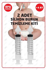 2'li Şırıngalı Burun Aspiratörü Bebek Burun Temizleme Aparatı Şırınga 10 ml ürün fotoğrafı