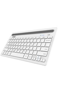 Kb-bt82 Beyaz Bluetooth Ultra Ince+şarjlı Mac/win/android/ıos Uyumlu Tablet Standlı Kablosuz Klavye ürün fotoğrafı