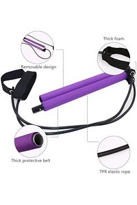 Portable Pilates Studio Jimnastik Egzersiz Çubuğu Pilates Direnç Lastiği ürün fotoğrafı