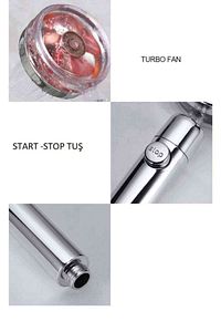 Duş Başlığı Turbo Basınçlı Ayarlanabilir Star Stop Tuş Su Tasarrufu 360 Döner ürün fotoğrafı