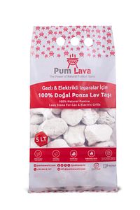 Lav Taşı, Beyaz Mangal Taşı 5 Lt Lava Pomza Mangal Kömürü ürün fotoğrafı