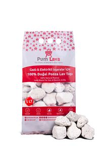 Lav Taşı, Beyaz Mangal Taşı 5 Lt Lava Pomza Mangal Kömürü ürün fotoğrafı