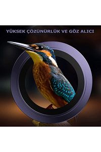 Iphone 14 Pro Max / 14 Pro Kamera Lens Koruyucu Darbeye Çiziğe Dayanıklı Derin Mor Lens (3'LÜ SET) ürün fotoğrafı