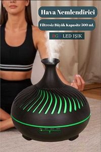 Hava Nemlendirici 7 Led Işıklı Aromatik Oda Kokusu 500 Ml Aroma Difüzörü Buhar Makinası ürün fotoğrafı