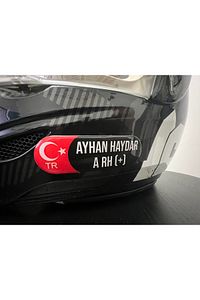 Kan Grubu Kask Set Sticker Kişiye Özel Etiket Motor Bisiklet Araba ürün fotoğrafı