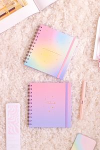 15x15 Cm Kare 2'li Set Spiralli Süresiz Planlayıcı Ajanda Ve Defter Gökkuşağı ürün fotoğrafı