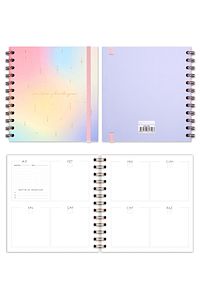 15x15 Cm Kare 2'li Set Spiralli Süresiz Planlayıcı Ajanda Ve Defter Gökkuşağı ürün fotoğrafı