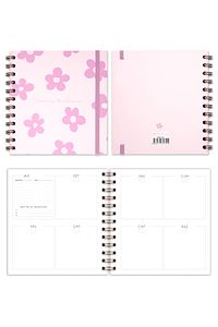 15x15 Cm Kare 2'li Set Spiralli Süresiz Planlayıcı Ajanda Ve Defter Papatya ürün fotoğrafı
