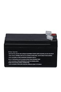 12v 1.3ah 12 Volt 1.2 Amper 12 Volt 1.3a Akü -12v 1.3 Ah Bakımsız Kuru Akü 12v 1.3ah Kuru 10x5x4.3cm ürün fotoğrafı