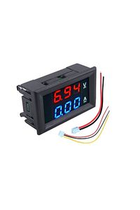Dijital Dual Voltmetre Ampermetre Volt Akım Ölçer Dc 0-100v 10a ürün fotoğrafı