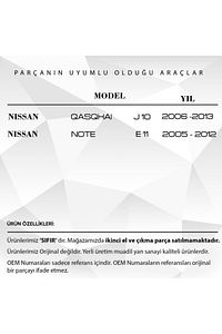 Nissan Qashqai- Note İçin Bagaj Açma Düğmesi ürün fotoğrafı