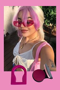 Pembe Renk Saç Tebeşiri ürün fotoğrafı