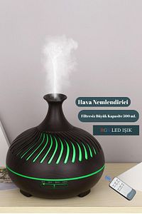 Hava Nemlendirici 7 Led Işıklı Aromatik Oda Kokusu 500 Ml Aroma Difüzörü Buhar Makinası ürün fotoğrafı