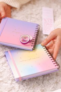 15x15 Cm Kare 2'li Set Spiralli Süresiz Planlayıcı Ajanda Ve Defter Gökkuşağı ürün fotoğrafı