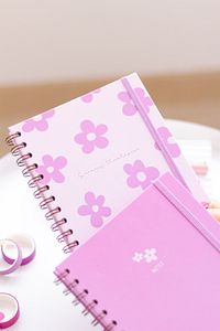 15x15 Cm Kare 2'li Set Spiralli Süresiz Planlayıcı Ajanda Ve Defter Papatya ürün fotoğrafı