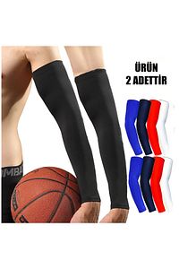 2 Adet Basketbol Kolluğu Voleybol Kolluğu Likralı Sporcu Kolluğu Tam Kol Çift Basketbol Kolluğu ürün fotoğrafı