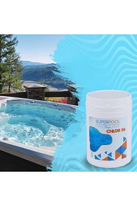 Spp Superpool Superchlor 56 Toz Klor 56 gr 1 Kg Premium Havuz Kimyasalı ürün fotoğrafı