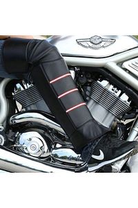 Motosiklet Bacak Örtüsü Deri Model Polarlı Cırt Ayarlı Standart Motor Diz Soğuk Rüzgar Yağmur Koruma ürün fotoğrafı