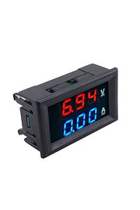 Dijital Dual Voltmetre Ampermetre Volt Akım Ölçer Dc 0-100v 10a ürün fotoğrafı