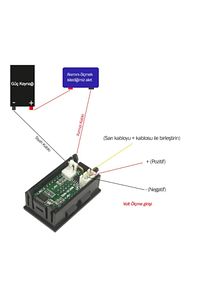 Dijital Dual Voltmetre Ampermetre Volt Akım Ölçer Dc 0-100v 10a ürün fotoğrafı