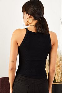 Kadın Siyah Askılı Kaşkorse Body BDY-00000015 ürün fotoğrafı