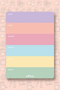 3'lü Masaüstü Planlayıcı Set Pastel ürün fotoğrafı