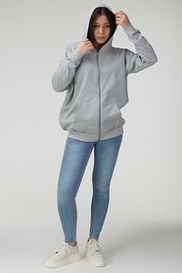 Unisex Gri Oversize Hırka ürün fotoğrafı